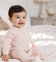 Solid Rib Organic Cotton Sleep & Play - Ranunculus